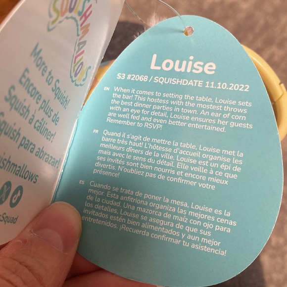 NWT! 3.5” Louise the Corn Cob Squishmallow Clip    squishmallows keychain plush - Picture 4 of 4